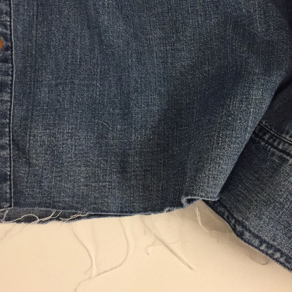Madewell denim raw hem top - Picture 3 of 5